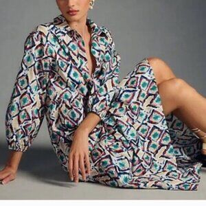 Maeve By Anthropologie Bettina Tiered Shirt Dress Medium